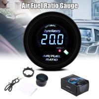 ราคา Racing Air Fuel Ratio Gauge Meter 2 in 1 LED Scale Digital Display Car Modification 12V Universal (13981375418)