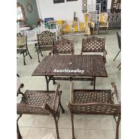 ราคา ชุดสนามอัลลอยด์ 4 ที่นั่ง สีน้ำตาลสนิม เฟอร์นิเจอร์สนาม เฟอร์นิเจอร์กลางแจ้ง ชุดโต๊ะสนาม ชุดโต๊ะกาแฟ ไม่ขึ้นสนิม (14120979117)