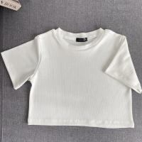 ราคา เสื้อ เสื้อแฟชั่นผญ เสื้อแขนยาว เสื้อผู้หญิง เสื้อยืด ผญสวย ๆ เสื้อแฟชั่นผญ2023 เสื้อยืดผู้หญิง Basic crop เสื้อครอปคอกลมแขนสั้น ผ้าร่องเกรดพรีเมียม ไม่บาง ไม่ย้วย (20143707035)