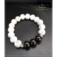 ราคา กำไลหินฮาวไลท์ นิำ Onyx Howlite Calcite กำไลหินมงคล กำไลหินแท้ กำไลหินธรรมชาติ Lucky Stone ขนาด 10 มิล หินนำโชค บริการเก็บเงินปลายทาง (16005223449)