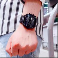 ราคา Swiss automatic watch male trill network science and technology of red and black double calendar double men when the student individuality quartz watch (11348588101)