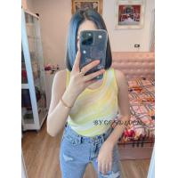 ราคา SpinnyHouse มินิครอปท็อป เนื้อไหมพรมนิ่ม ยืดสุดอก40 ทรงกล้ามแขนกุด ทอลายลื่นสลับเส้นสี เก๋มีสไตล์กับงานทอลายชาแนล สิงห์ D101A (9760042533)