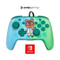 ราคา PDP Gaming Faceoff Deluxe Wired Switch Pro Controller Animal Crossing Tom Nook Blue Green Officially Licensed by Nintendo Customizable buttons and paddles Ergonomic Controllers Blue Green Wired Contro
