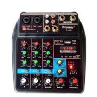 ราคา FANNY มิกเซอร์ MINI 4 channel มีBluetooth MP3 USB SD รุ่น MIXER F 4A (7506771890)