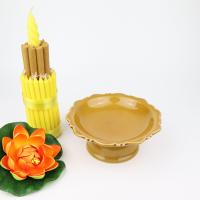 ราคา พาน พานเชิง พานเซรามิค 6 นิ้ว (6443998193)