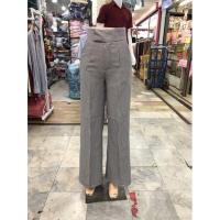 ราคา New Collection กางเกงทรงกระบอกใหญ่ เอวสูง ลายผ้าชิโนริ ความยาว41นิ้ว (16257980539)