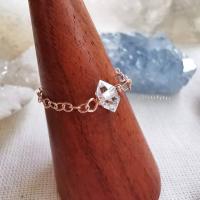 ราคา แหวนเงิน แหวนเงินชุบพิ้งโกลด์หินเฮอร์คิเมอร์ไดม่อน Herkimer Diamond (16639401146)