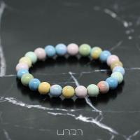 ราคา Navastone กำไลหินแท้ หินเบอรี่อาเกต จากเขตปกครองตนเองซินเจียงอุยกูร์ สีธรรมชาติ ขนาด 8 มิล Berry Agate สร้อยหินนำโชค กำไลหินนำโชค หินสีพาสเทล (4416224278)