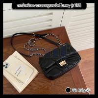 ราคา กระเป๋าหนังสะพายลวดลายนูนมนสไตล์ luxury สะพายไหล่สะพายข้างและถือทรงสี่เหลี่ยม รุ่น VI08 มี3สี ดำ ขาว เนื้อ (18456978239)