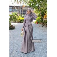 ราคา ชุดเดรสมุลิม รุ่นพิพิม เดรสยาว ชุดเดรสหางปลา เนื้อผ้าซาร่า ชุดเดรสออกงาน เดรสแฟชั่น ชุดเดรสสวยๆพร้อมส่ง ชุดนิกะห์ ชุดเดรสไปงาน (20964617577)