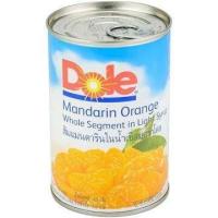 ราคา ส้มแมนดารินในน้ำเชื่อม ผลไม้กระป๋อง Dole Mandarin Orange Whole Segment in Light Syrup 425g 살짝 달콤한 만다린 오렌지 (19928338181)