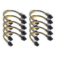 ราคา 6 Pin PCI Express เป็น Dual PCIE 8 6 2 สายไฟพิน20ซม 50ซม การ์ดจอเมนบอร์ด PCI E GPU แยกสายข้อมูลพลังงาน (12483939225)