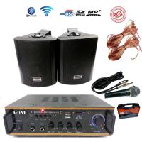 ราคา ชุดเครื่องเสียง ร้านอาหาร ห้องคาราโอเกะ ประชาสัมพันธ์ ประชุม ห้องเรียน เครื่องขยายเสียง ลำโพง ไมโครโฟน รุ่น SET 102 BETA ZIN4 (19952120158)