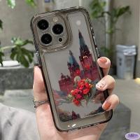 ราคา ใช้งานร่วมกับiPhone 11 14 12 13 Pro Max 7 8 14 Plus X XS XR X Max SE 2020 SE2022 Rose Star City Shellเคสโทรศัพท์กันกระแทก (20168603172)
