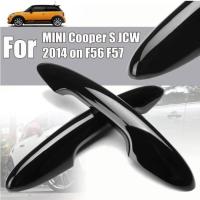 ราคา A Pair Gloss Black Car Door Handle Cover For BMW MINI Cooper S JCW 2014 on F56 F57 Car Handle Covers Accessories (11727861482)