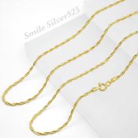 ราคา สร้อยคอเงินแท้ 92 5 Italy ชุบสีทอง (19760129511)