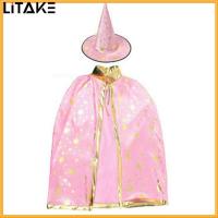 ราคา 3pcs Wizard Cape Witch Cloak With Hat Pumpkin Bag Halloween Costume Cosplay Props For Kids Party Stage Performance (20202800438)