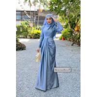 ราคา ชุดเดรสมุลิม รุ่นพิพิม เดรสยาว ชุดเดรสหางปลา เนื้อผ้าซาร่า ชุดเดรสออกงาน เดรสแฟชั่น ชุดเดรสสวยๆพร้อมส่ง ชุดนิกะห์ ชุดเดรสไปงาน (20594368821)