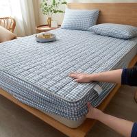 ราคา Muji ผ้าปูที่นอนเตียงแบบพอดีลายตาข่ายกันน้ำ30ซม ผ้าคลุมฟูกผ้าคลุมที่นอนซักได้ผ้าปูที่นอนซักได้ปลอกหมอนขนาดเดียว Super Single ควีน คิงไซส์ (19909388371)