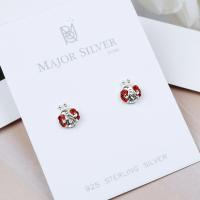 ราคา แมลงเต่าทอง 6 มิล ใส่พลอย ต่างหูเงินแท้925 ต่างหูน่ารักๆ ต่างหูแฟชั่น สไตล์มินิมอล ต่างหูเงินแท้100 Major Silver (4895512348)