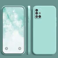 ราคา Samsung Galaxy A71 A51 A31 M40s A21s A11 M11 Liquid ซิลิโคนตรงขอบเคสใส่โทรศัพท์สีลูกอมซิลิโคน TPU ปกหลัง (17112885004)