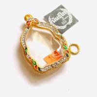 ราคา กรอบพระเหรียญนั่งพาน ใส่พระขนาด3x4 ไม่เกิน2มิล งานไมครอนลงยาฝังเพชร (4004482298)