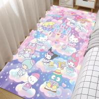 ราคา Sanrios Kuromi Melody ของฉัน Cinnamoroll Littletwinstars เสื่ออะนิเมะ Kawaii ห้องนั่งเล่นห้องนอนข้างเตียงพิมพ์พรมของขวัญวันเกิด (20468729528)