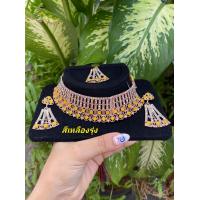 ราคา ชุดสร้อยคอต่างหูและหน้าผาก อินเดีย สินค้าพร้อมส่ง (21134183038)