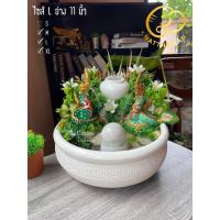 ราคา น้ำพุฮวงจุ้ยNatthawanชุดพญานาคคู่โอ่งน้ำล้น (17969260595)