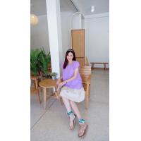 ราคา B21 เดรส ผ้าฝ้าย สีทูโทน งานปักมือลายหัวใจ ชายระบาย งานสวยมาก (16662190751)