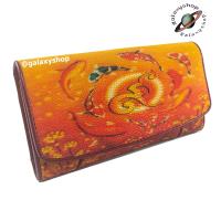 ราคา กระเป๋าสตางค์ผู้หญิงใบยาว สไตล์ 3 พับเลดี้ กระเป๋าสตางค์หนังปลากระเบนแท้ผู้หญิง เลือกสีได้ ลายปลาคาร์ฟ ว่ายรอบเลข9 สวยและเป็นมงคล (15016989279)