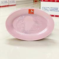 ราคา 12ใบ จานเปล จานทรงไข่ ขนาด 9 5นิ้ว จานข้าวมันไก่ จานข้าวแกง จานพลาสติก ABS ตราม้าทอง Golden Horse Plastic ABS Oval Plate pack of 12 pcs (17391564578)