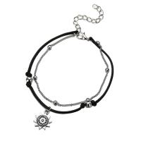 ราคา รองเท้าแตะผู้หญิงแบบมีสายรัดกำไลข้อเท้าสร้อยสวมข้อเท้าสำหรับจี้ดวงอาทิตย์โซ่ลูกรอบสองชั้น BODHI (20924996539)