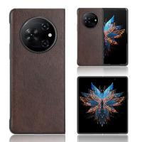 ราคา สำหรับ Tecno Phantom V Fold ลิ้นจี่ฝาหลังเคสโทรศัพท์ สีดำ (19923826466)