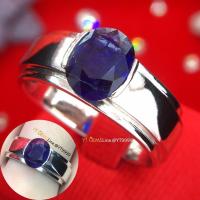 ราคา แหวนไพลิน แหวนเงินแท้ ชุบทองคำขาว พลอยไพลินแท้ YTG 11083 (7097370170)