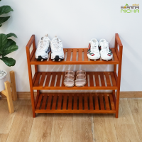 ราคา Baanmainicha ชั้นวางรองเท้า 3 ชั้น ไม้ยางพารา วางรองเท้าได้ 9 คู่ Size 60 x 28 x 69 cm (19497915954)