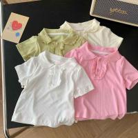 ราคา ส่งของ พร้อมส่ง ขายดี เสื้อยืดแขนสั้น คอปก สีพื้น สไตล์เกาหลี ญี่ปุ่น แฟชั่นฤดูร้อน สําหรับเด็กผู้หญิง 2023 (19693154384)