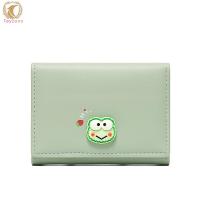 ราคา Cute Short Wallet For Women Cartoon Animal PU Leather Money Clip Wallet Multi slot Mini Coin Purse (21093678883)
