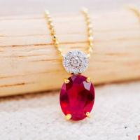 ราคา พร้อมส่ง จี้เพชรแท้ทับทิมแท้ ทองคำแท้9K ทอง37 5 สีเสริมปัง หนุนตัง นำโชค 9KPPG21 (15252448413)