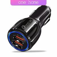 ราคา One Home Car Chargerหัวชาร์จในรถ QC 3 0 Car charger Adapter 2 พอร์ตการชาร์จ Car charger (16246146820)