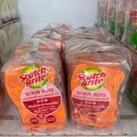 ราคา สก็อตไบร์ท 3M แพ็ค4 ชิ้น แผ่นใยขัดพร้อมฟองน้ำล้างจาน สครับดอท รุ่นไร้ริ้วรอย ปราศจากแบคทีเรียSCOTCH BRITE Scrub Dots Non Scratch (9041269769)