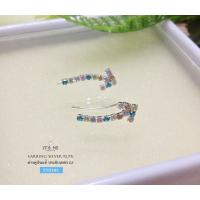 ราคา ต่างหูเงินแท้92 5 ต่างหูแบบเกี่ยว แนบใบหู ต่างหูประดับเพชร cz น่ารักๆ ค่ะ เรือนเงินแท้ (7650967594)