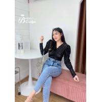 ราคา BW warisara ตามสิแม่ heart and arrow งานลูกไม้ติดกระแสทรงคอวีแต่จีบร่องผ่าหน้า เป็นงานลูกไม้ลายหยักสลับแต่งลายดาว งานติดเทรนด์มาแรงตามกระแส (18422319274)