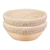 ราคา 2Piece Bread Proofing Basket Cloth Cover Combination Bread Protection Basket Baking Bowl for Sourdough Fermentation (20676406386)