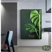 ราคา รูปภาพตกแต่งบ้าน ลายใบไม้ ลายธรรมชาติ painting canvas ภาพวาดผ้าใบ มินิมอล ภาพติดผนัง บริการเก็บเงินปลายทาง (15950853821)