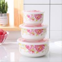 ราคา ชุดชามเซรามิค พร้อมฝาปิด 3ใบ ชุด เข้าไมโครเวฟได้ ไมโครเวฟ เซรามิค ชาม บริการเก็บเงินปลายทาง (15970537864)