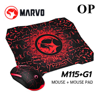 ราคา MOUSE MOUSE PAD MARVO M115 G1 เมาส์มีไฟ7 สี สีสันสวยงามมาพร้อมแผ่นรองเมาส์ สินค้ารับประกัน 1 ปี (9986221116)