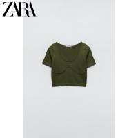 ราคา Zaraเครื่อตัวแทนลดราคาแต่งกายสีดำกับเสื้อยืดไม่มีตะเข็บแบนราบ7901800 505 (17578883532)
