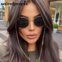 ราคา Fashion Metal Irregular Sunglasses with Chain Women Luxury nd Designer Trendy Square Sun Glasses for Female Chic Eyewear (14139301590)