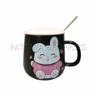 ราคา Pattaya แก้วกาแฟเซรามิก ถ้วยนม กาแฟ ฝาปิดคละสี เเถมช้อน Tableware (17225606856)